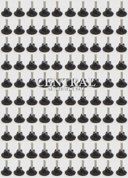 1-1/2"H Table Base Feet Leveler - 100-Pack Black Plastic Stabilizer Wedges - Adjustable Non-Slip Threaded Glides with Stainless Steel Screws 