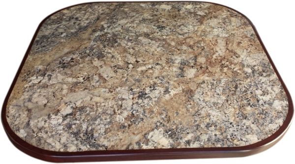 Custom Laminated Table Top with Oak Wood Edge TCWE