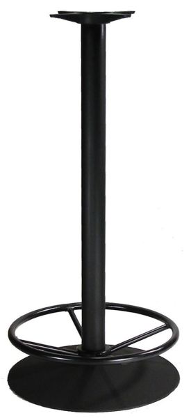 18" Round Bar Height Steel Restaurant Table Base with Foot Rest - TB018R-FR