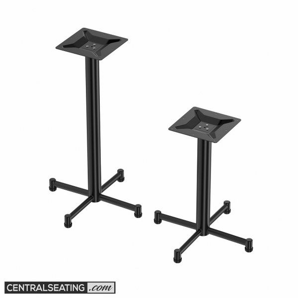 22"x22" Outdoor Steel Table Base, Black Finish TBO2222
