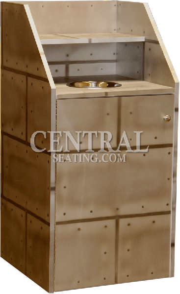 Custom Laminated Trash Receptacle CT212