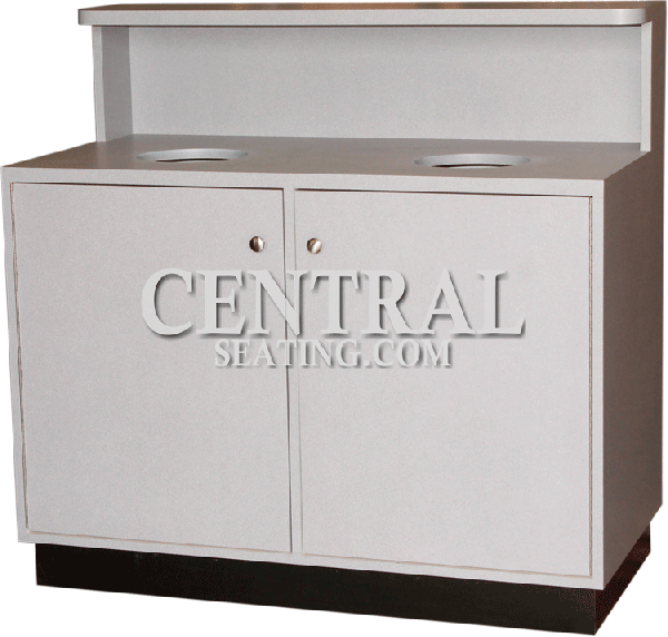 Custom Double Restaurant Laminated Trash Receptacle CT213D