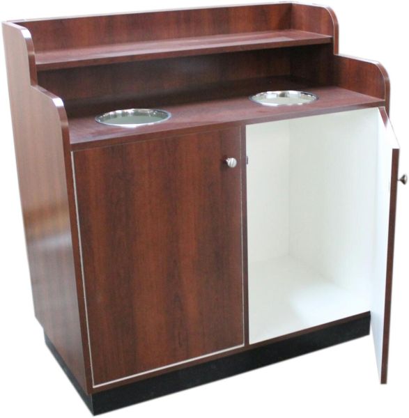 Custom Double Restaurant Laminated Trash Receptacle CT202D