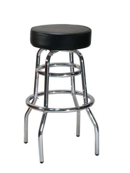 Double Ring Chrome Barstool SB301