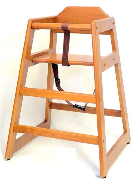 Kid's Wooden Restaurant High Chair in Cherry Color WHC1C