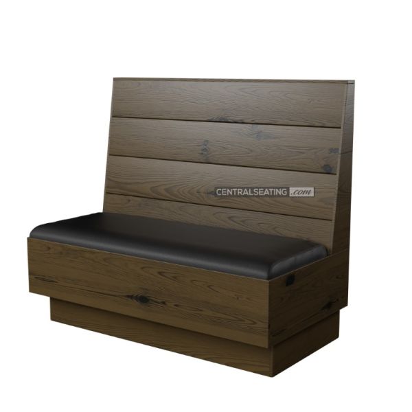 DARK COLOR RUSTIC PINEWOOD RESTAURANT BOOTH, SINGLE SHAPE
