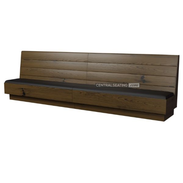 Dark Banquette Rustic Pinewood Restaurant Booth