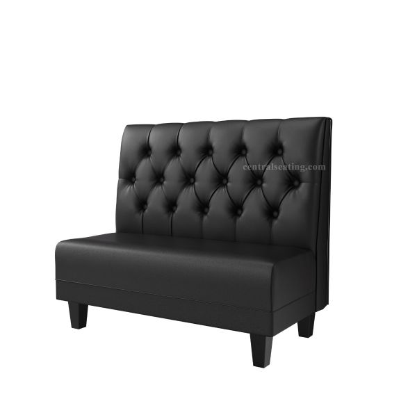 Classic Tufted Back Restaurant Booth with Wood Legs B1048