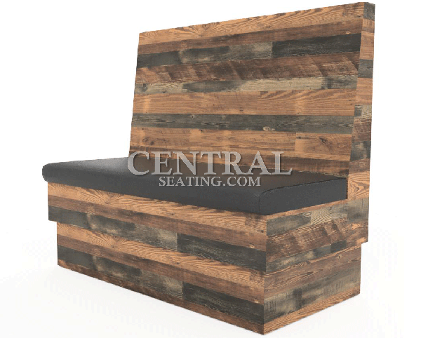 Custom Laminated Restaurant Booth in WIlsonart B1075, Color:  Antique Cognac Pine Y0306K-12