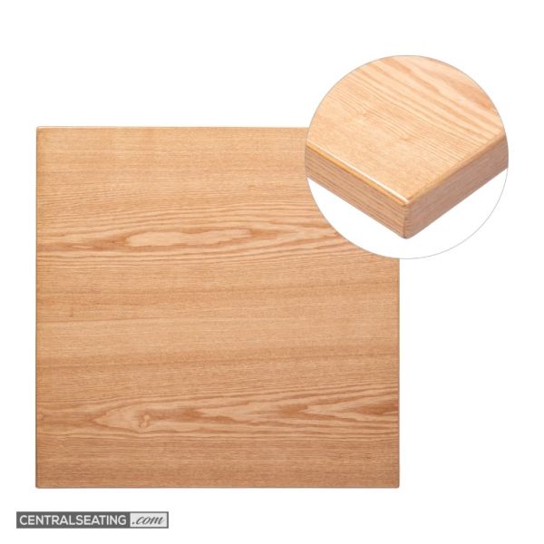 Elegant Oak Veneer Restaurant Table Top with Natural Grain Finish