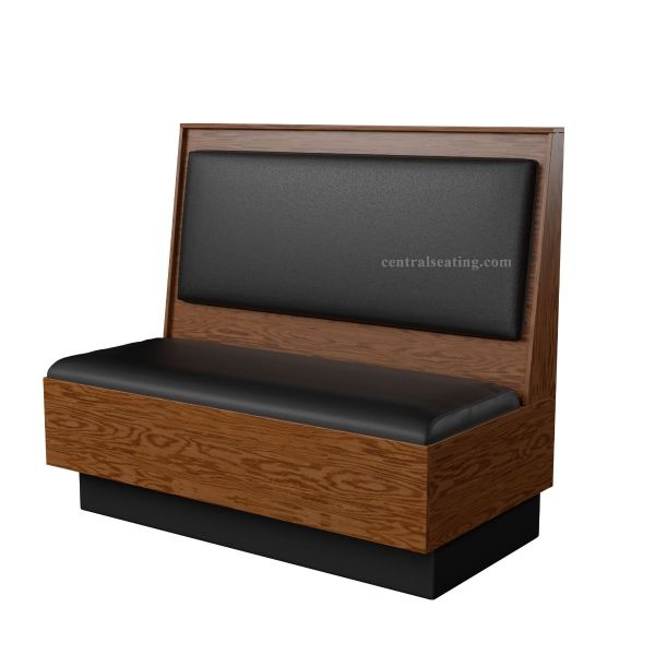Wood Restaurant Dining Booth with Plain Cushion Back Rest and Seat B1014-RPB
