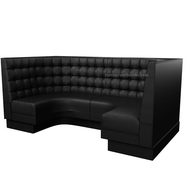 Square Biscuit Tufted U Shaped Restaurant Booth B1012-SB