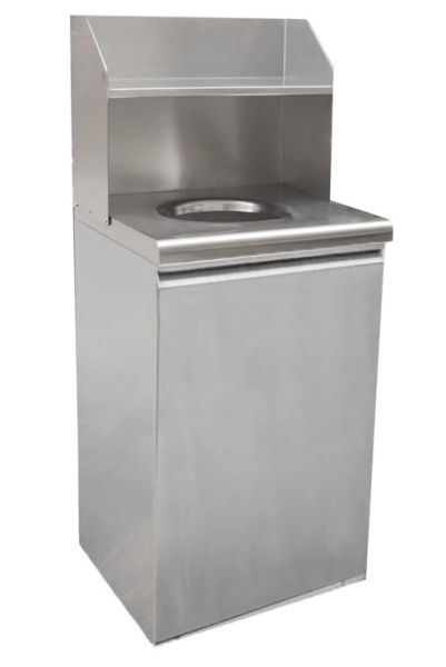 Commercial Restaurant Stainless Steel Trash Receptacle 