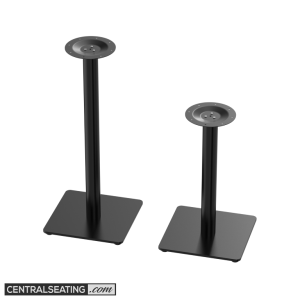 Square Bottom Table Base, Black Powder Coated Finish - 17" Square - TBFS1818