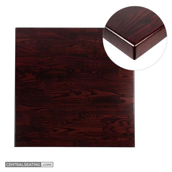 Mahogany Color Custom Butcher Ashwood Table Top TWT24M