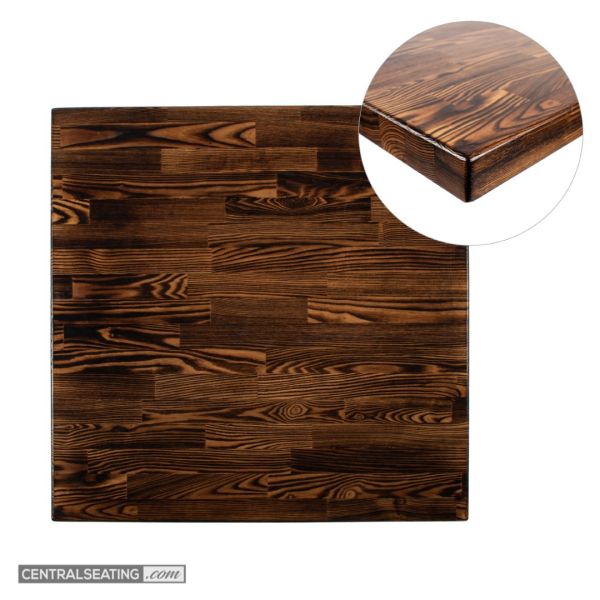 medium carbonized restaurant table top