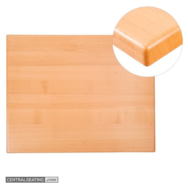 Solid Beechwood Table Top, Natural Finish with UV Protection - TWUV-N