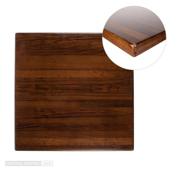 solid wood table top in walnut color