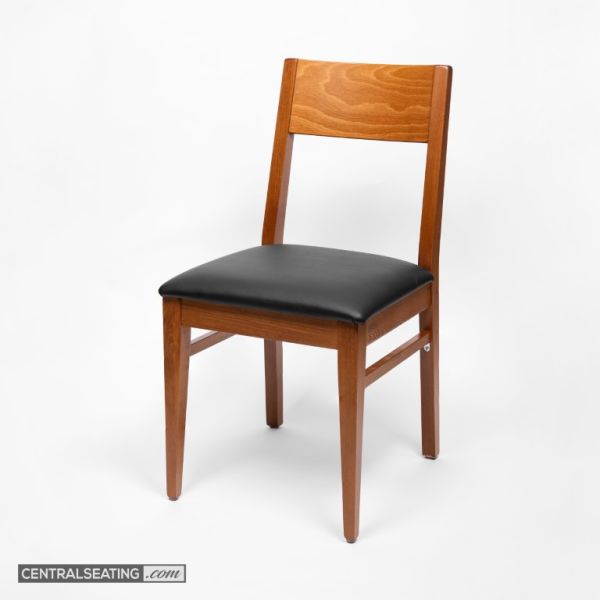 High Panel Back Rustic Oak Beechwood Dining Chair