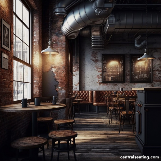 Industrial Chic Restaurant Interior design