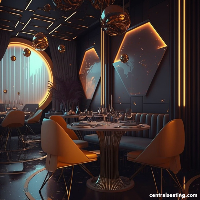 Futuristic Vibes Restaurant Interior Design