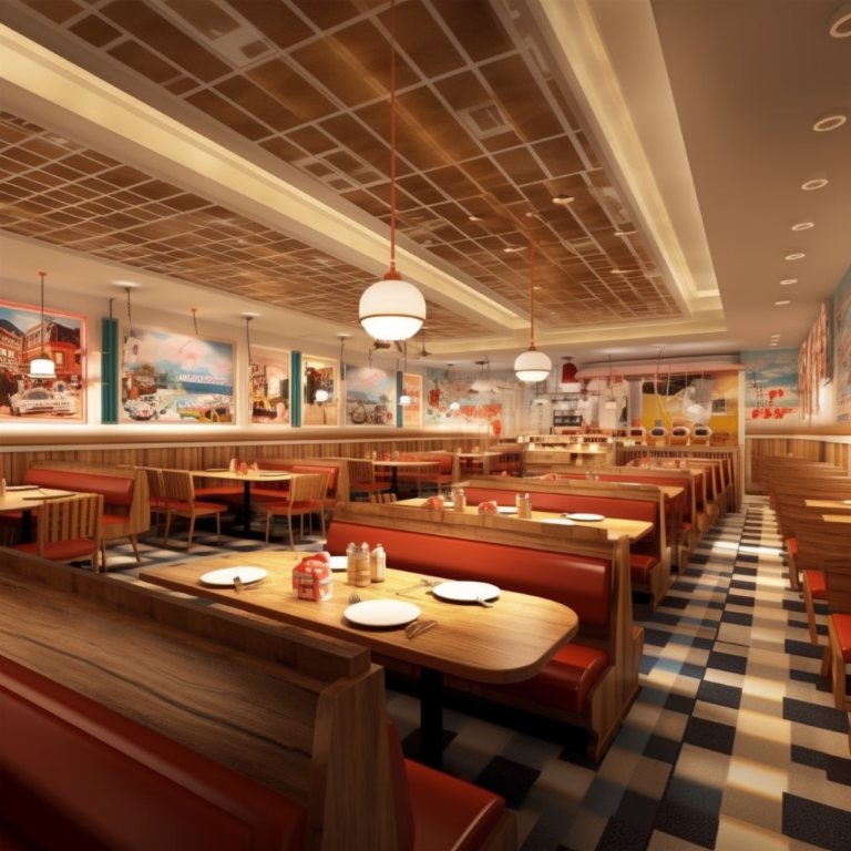 family friendly layout with booths and spacious tables