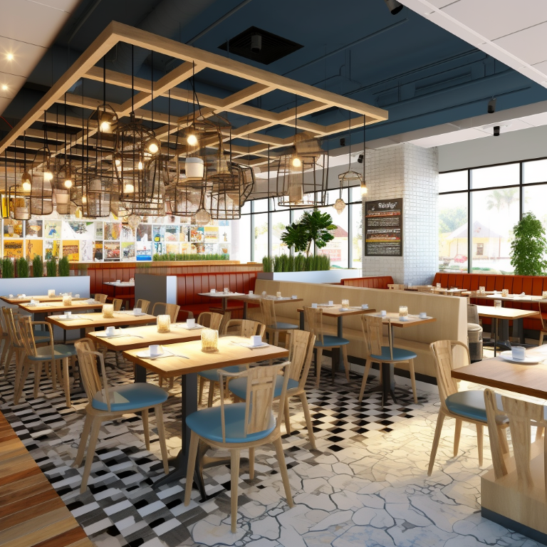 open floor plan with flexible seating 